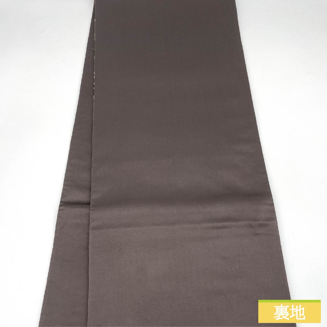 袋帯 正絹 焦色（こがれいろ） 渦巻き 変わり立涌 帯丈440cm Aランク 六通 カジュアル 茶系 1123012853314