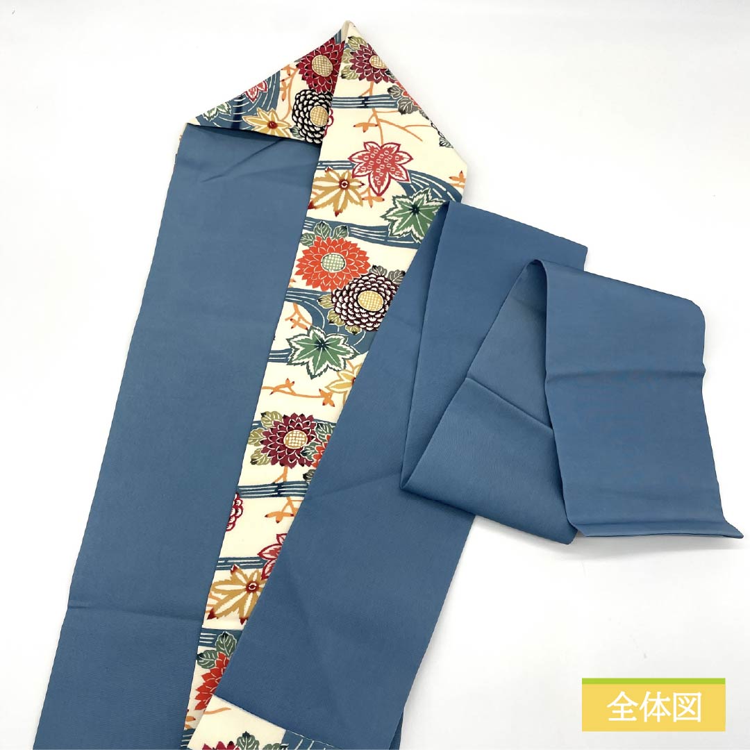 リサイクル着物】名古屋帯 生成り色（きなりいろ） 京紅型 紅型調模様