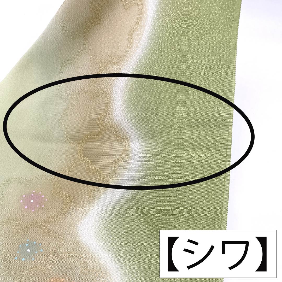 Obiage Silk S-Rank Semi-formal Light Willow Green (usuyanagiiro) Tango Chirimen Plum Length approx. 182cm Width approx. 29.5cm Green tones 1136002822919