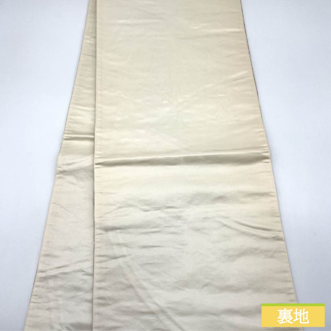 Fukuro Obi, Pure Silk, Grade A, Small Cherry Blossom Design, Dried Foil, Length 440cm, Six-Ply, Semi-Formal, Gradient Pattern, 1123015213399