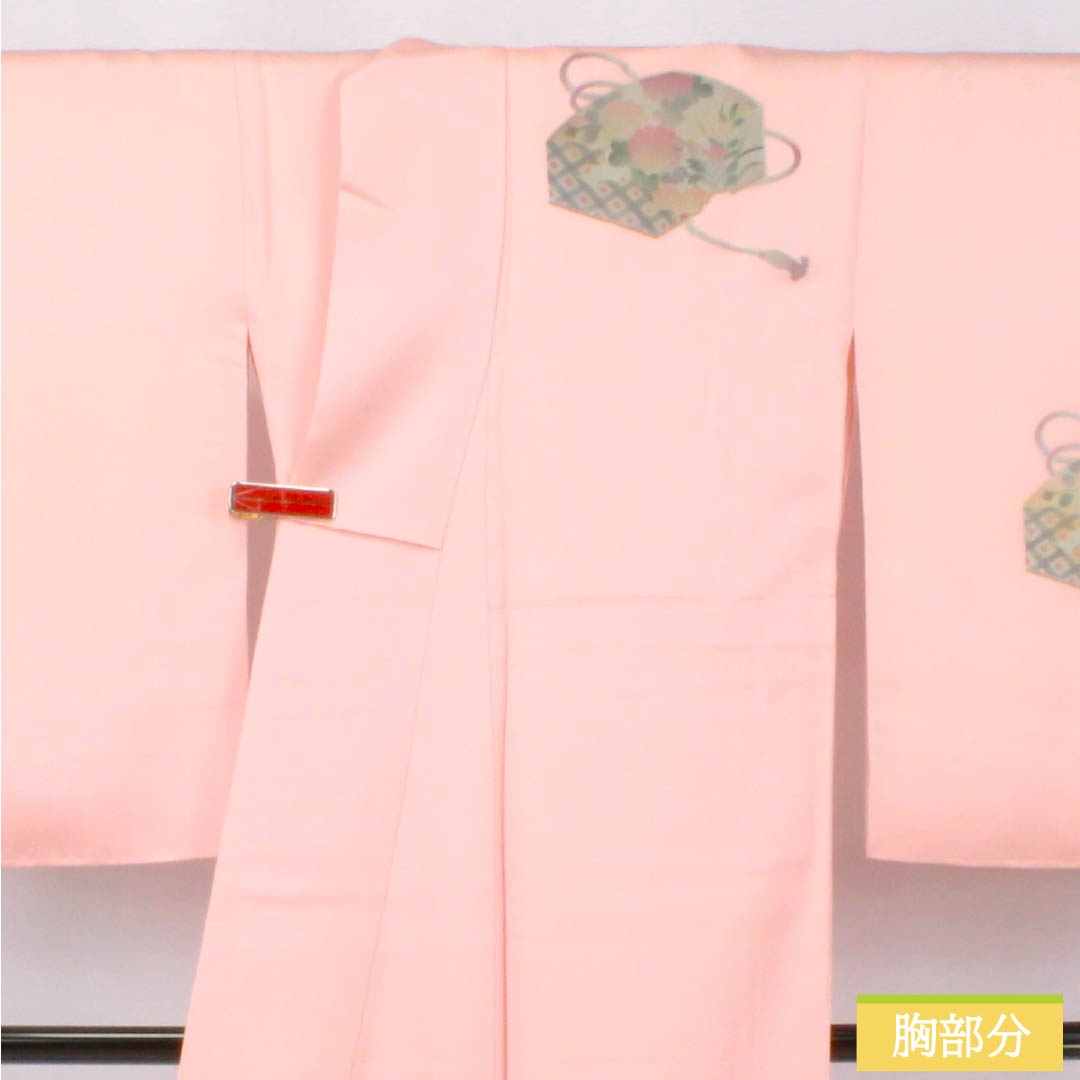 訪問着 正絹 Sランク 袷 身丈167.5cm 裄丈68cm 曙色（あけぼのいろ） 金彩加工 重箱 しつけ糸付き ピンク系 1112006372513