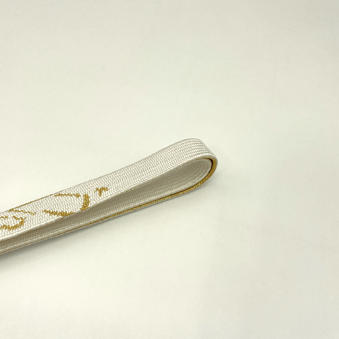（新古品） 帯締め・帯揚げセット 正絹 NEWランク 鉛白色（えんぱくいろ） 留袖用 古典柄 汕頭 長さ約160cm 幅約1.7cm フォーマル 白系 1141000311311