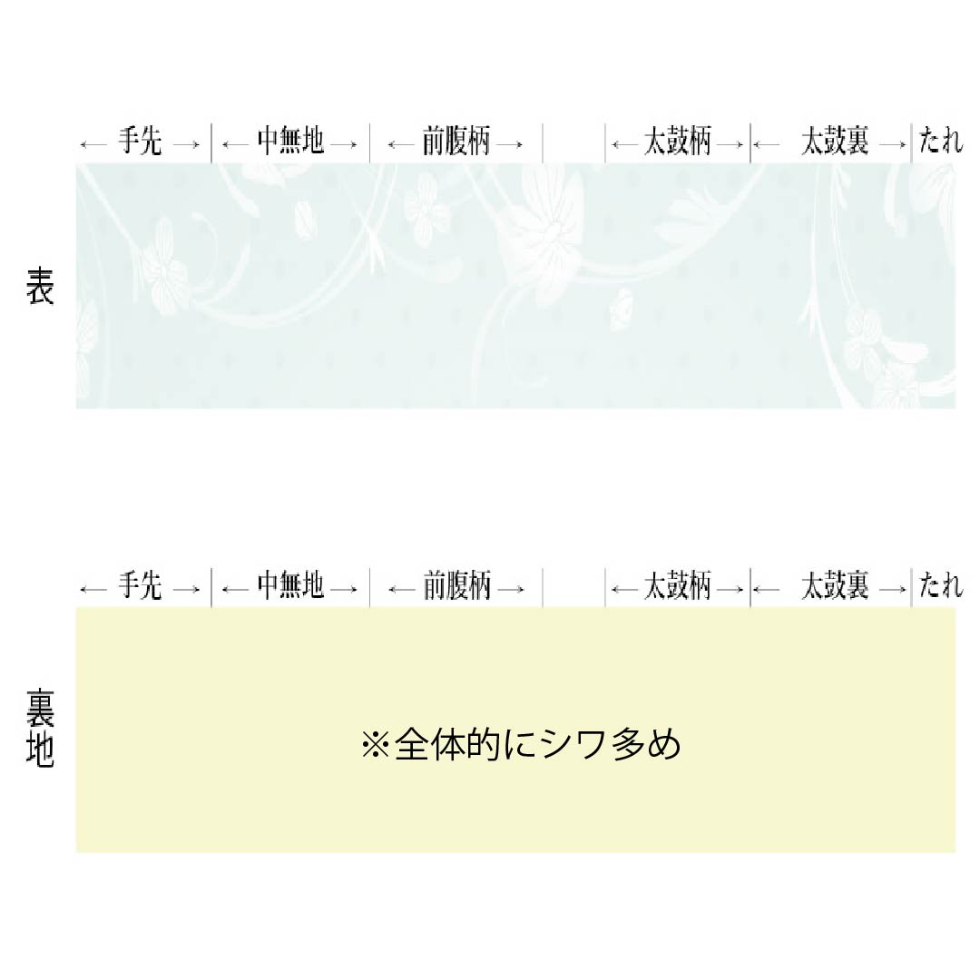 半幅帯 ポリエステル Aランク 石板色（せきばんいろ） 蕎麦切色（そばきりいろ） 格子 小桜 リバーシブル 広幅 帯丈410cm グレー系 1125005633422