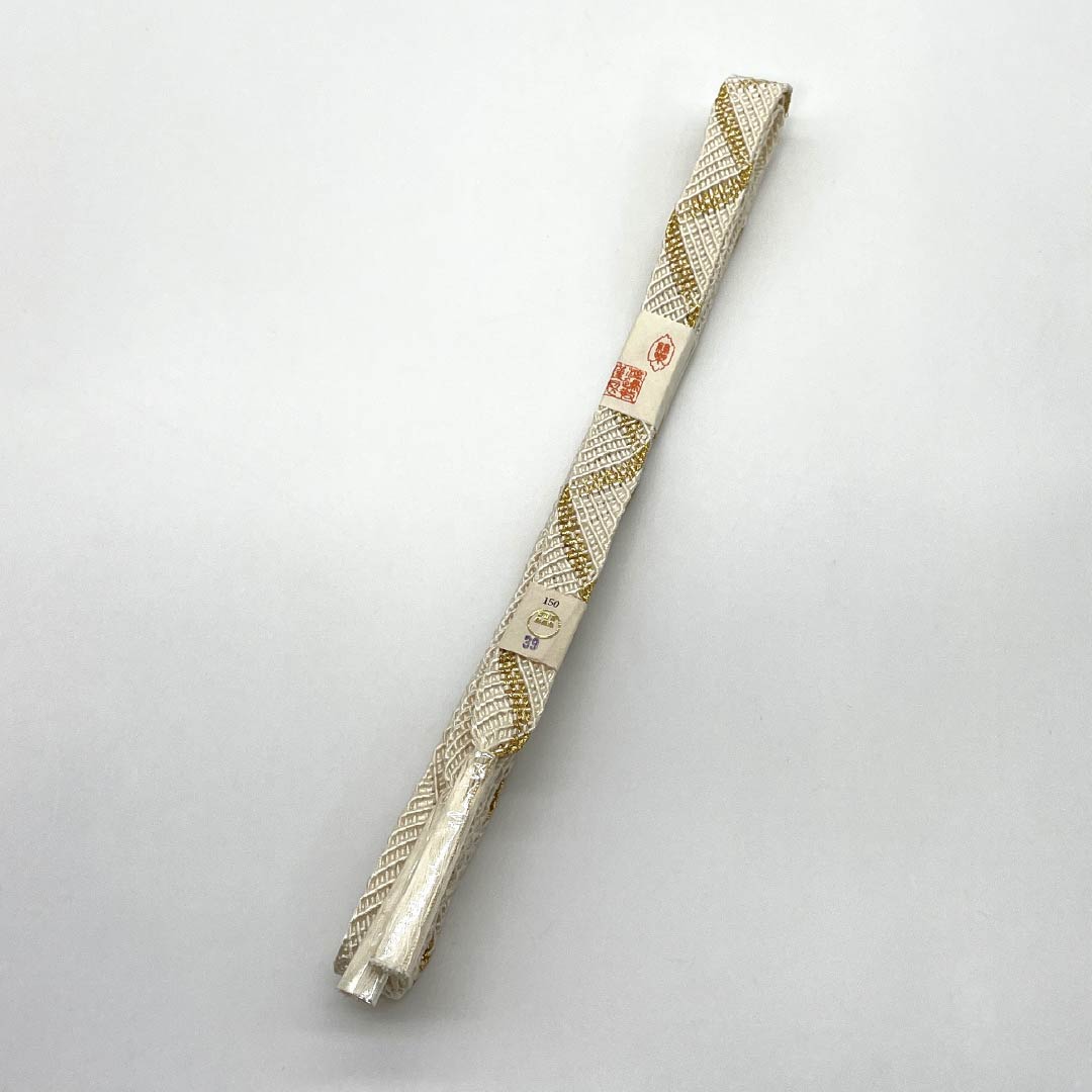 （新古品） 帯締め・帯揚げセット 正絹 NEWランク 乳白色（にゅうはくしょく） 渡敬謹製 三ツ杵印 留袖用 長さ約164cm 幅約1.7cm フォーマル 白系 1141000281311