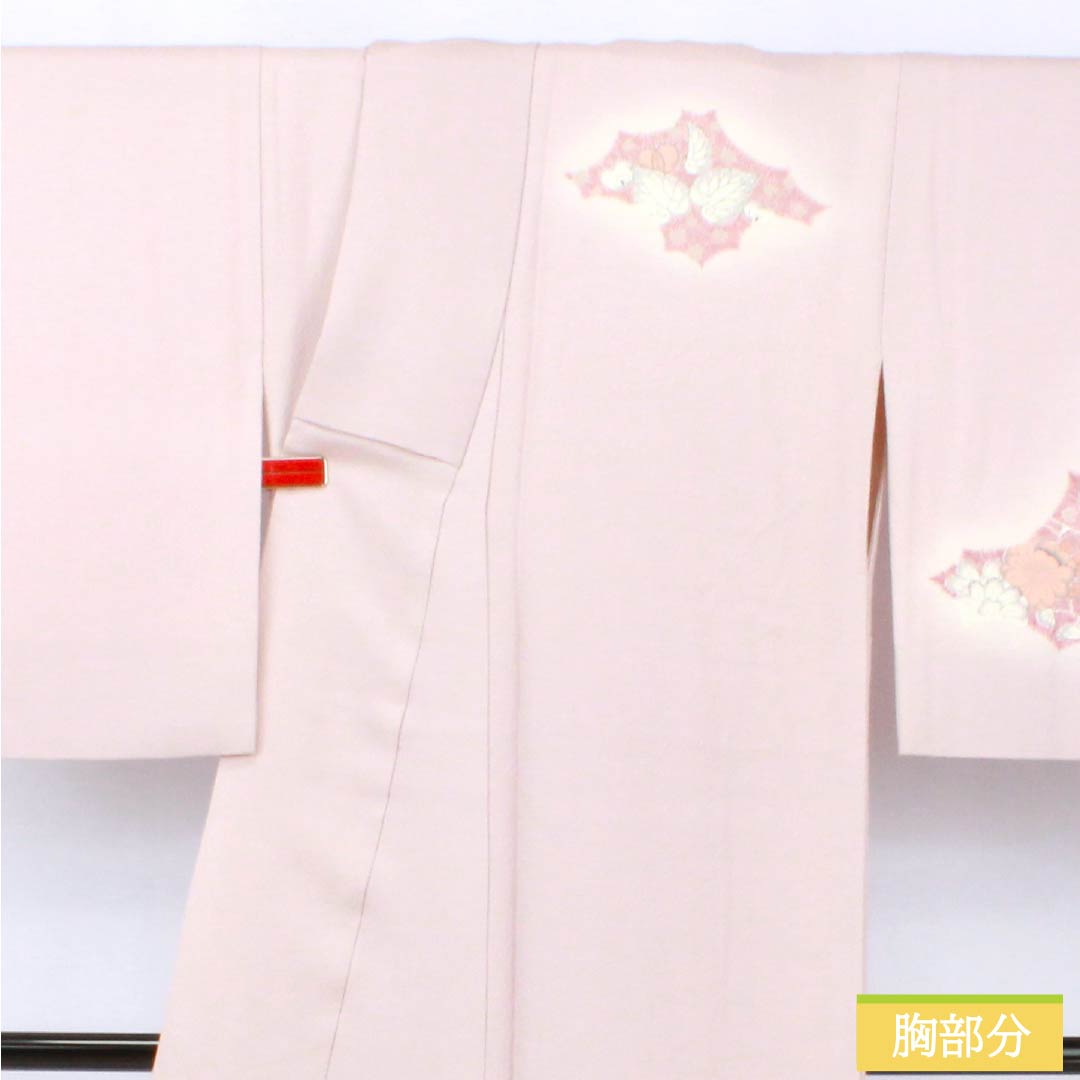 Visiting Kimono, Pure Silk, Grade A, Lined, Length 170.5cm, Sleeve Length 66cm, Cherry Blossom Color (Sakurairo), Tsujigahana Pattern, Pink, Product Number: 1112007163613