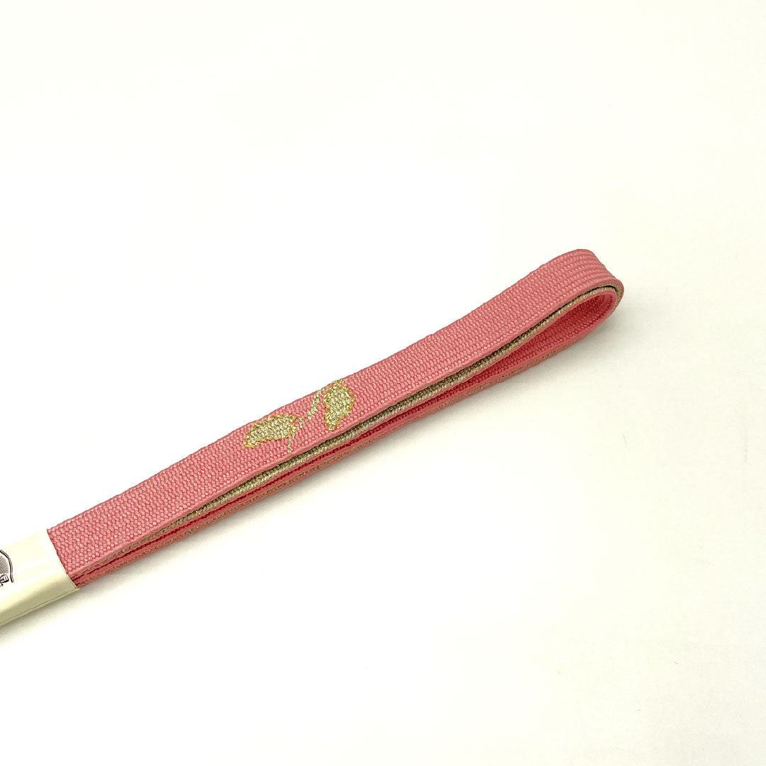 （新古品） 帯締め・帯揚げセット 正絹 NEWランク 長春色（ちょうしゅんいろ） 中紅色（なかのくれないいろ） 手組紐 千晃謹製 長さ約160cm 幅約1.6cm セミフォーマル ピンク系 1141000571313
