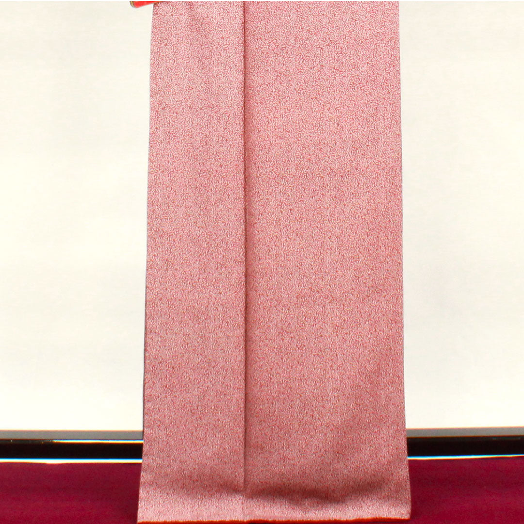 小紋 身丈166cm 裄丈62cm 袷  蘇芳色 人間国宝 中村勇二郎 江戸小紋  正絹 Sランク 赤系 1115002642512
