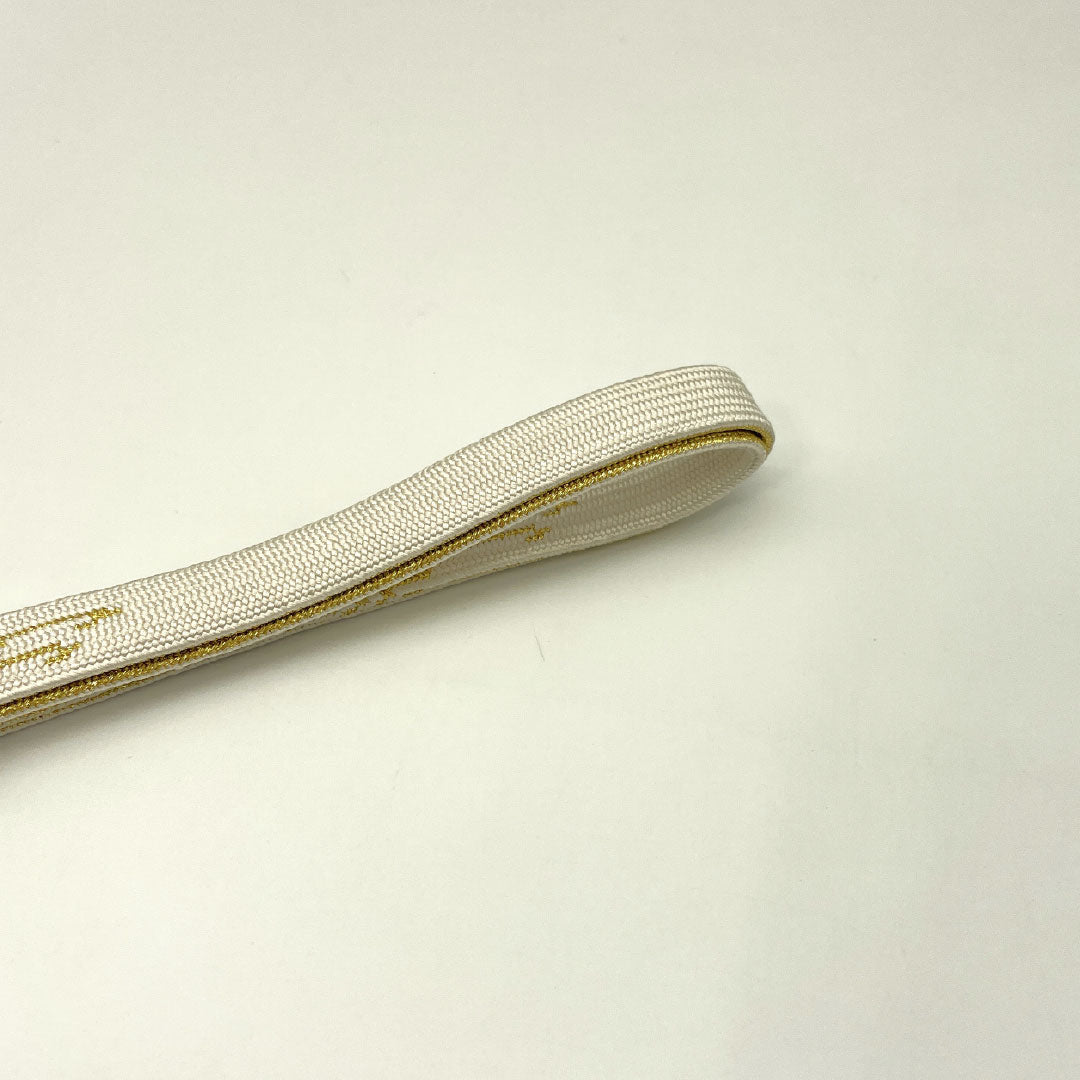 （新古品） 帯締め・帯揚げセット 正絹 NEWランク 乳白色（にゅうはくしょく） 留袖用 古典柄 桜 長さ約164cm 幅約1.6cm フォーマル 白系 1141000341311