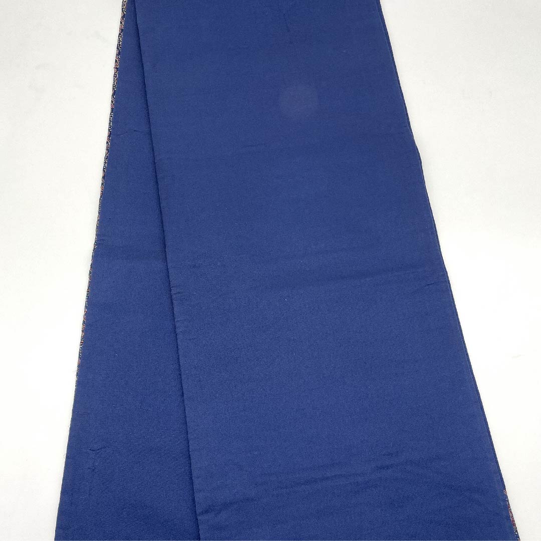 Nagoya obi, Korean indigo, Greek pattern, obi length 366cm, pure silk, A rank, six-way, casual, navy, 1124003673318, open style