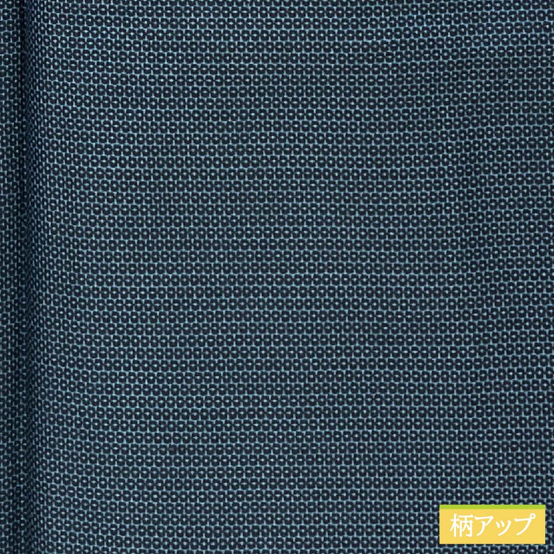 男物 正絹 Sランク 身丈147.5cm 裄丈68.5cm  100亀甲 しつけ糸付き 袷 紺系 1119002252418