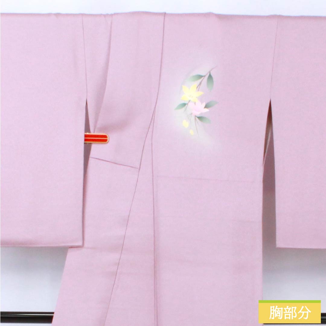 リサイクル着物】訪問着 正絹 Bランク 袷 身丈165.5cm 裄丈67.5cm 淡紅