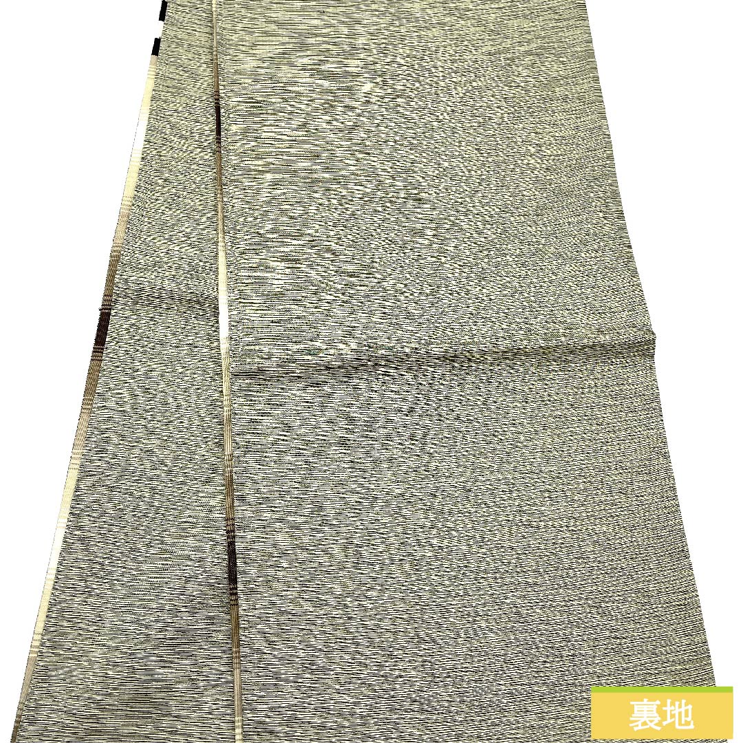 袋帯 鳥の子色（とりのこいろ） 幾何学模様 横段 帯丈470cm 正絹 Sランク ポイント柄 カジュアル グラデーション系 1123010602499