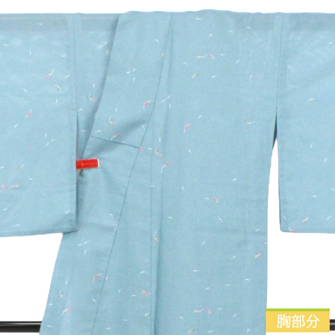 リサイクル着物】夏物 ポリエステル 小紋 Sランク 身丈162cm 裄丈65cm