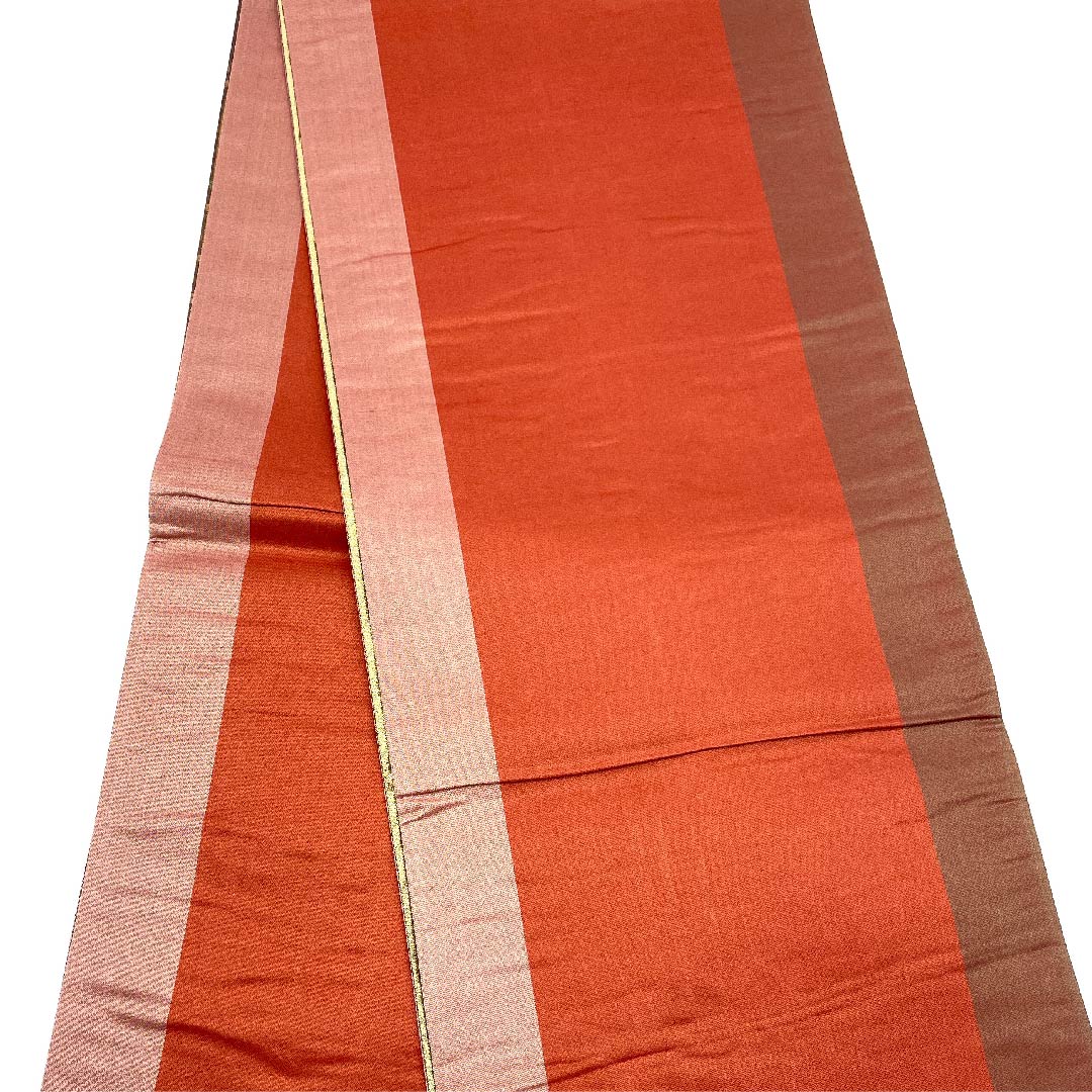 Fukuro Obi (sash) in off-white, with a checkered pattern of peonies, bamboo and cherry blossoms, obi length 426cm, pure silk, A rank, six-pass, semi-formal, gradation style, 1123007953399