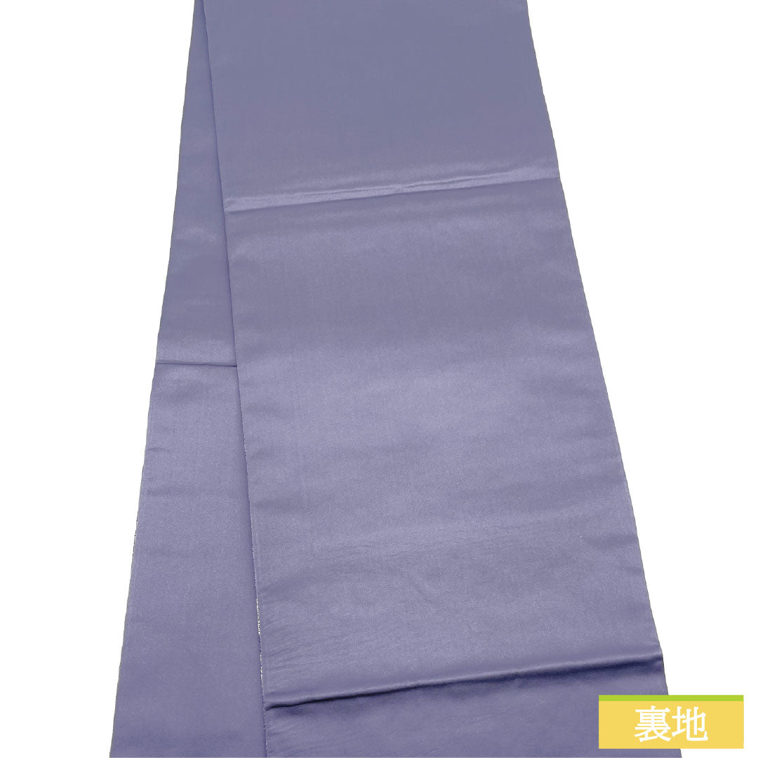 袋帯 正絹 Sランク 引箔 西陣織 新はじく加工 帯丈448cm ポイント柄 セミフォーマル 銀系 1123016442322