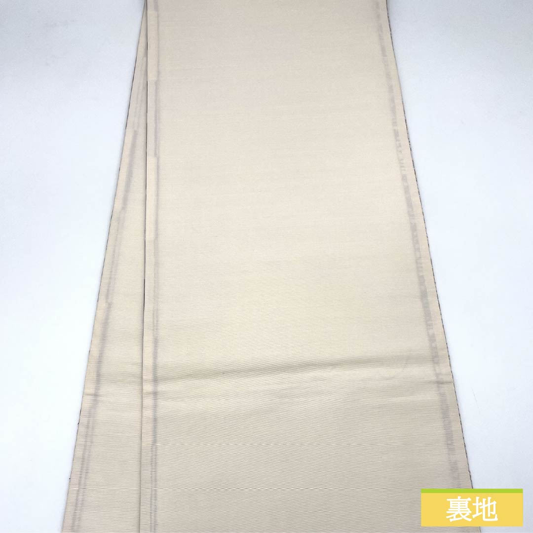 袋帯 正絹 更紗調 染帯 帯丈452cm Sランク 全通 カジュアル 白系 1123013142411