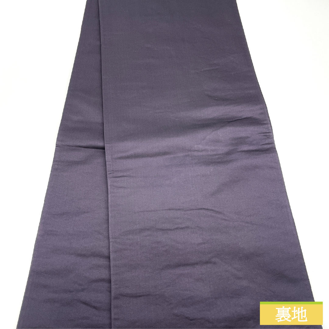 袋帯 正絹 Aランク 深滅紫色（ふかきけしむらさきいろ） 西陣織 吉祥文様 金通し  帯丈416cm 六通 フォーマル 紫系 1123017043320