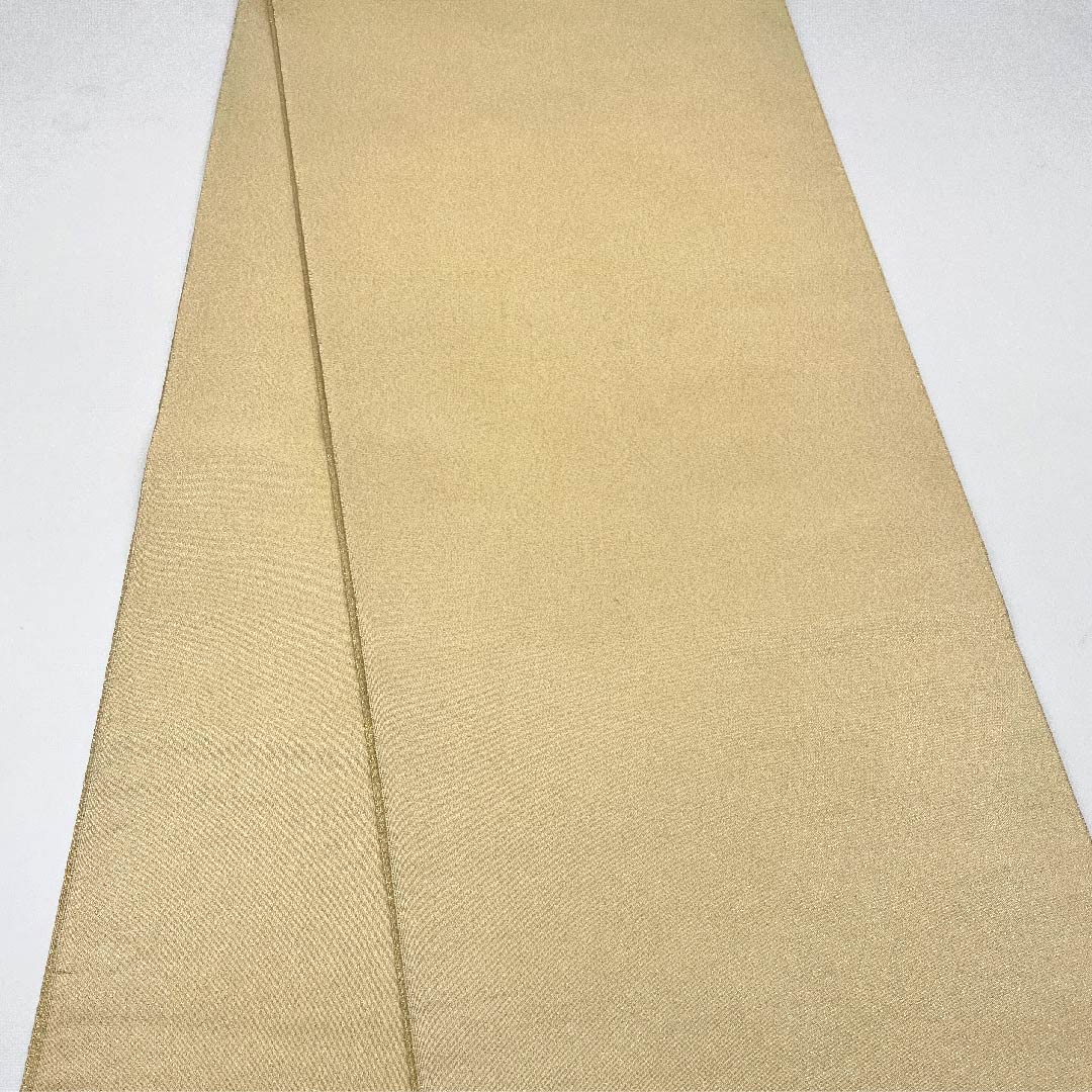 袋帯 金色 綴れ織 竹 作家物 帯丈453cm 正絹 Aランク 六通 フォーマル 金系 1123005583421