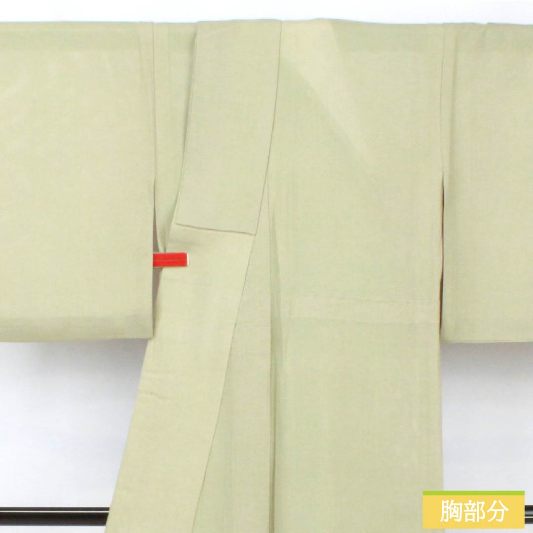 Summer pure silk komon, length 160.5cm, sleeve length 63cm, Longquan celadon glaze color (Longquan Chin Two-You Color), Edo komon, shark komon, sewn crest, silk, S rank, green, 1132002082419