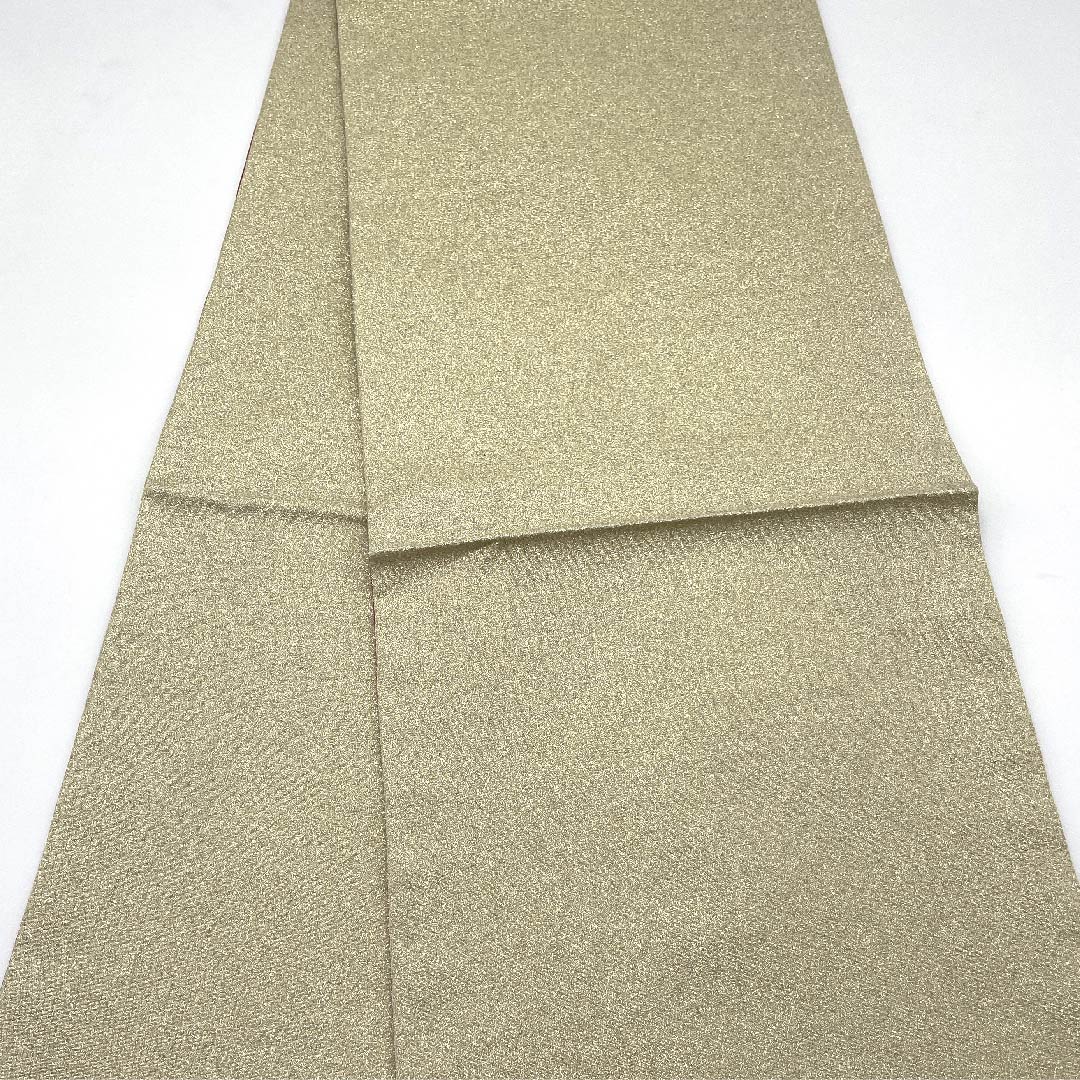 袋帯 金色 振袖用 市松 帯丈436cm 正絹 Sランク 六通 フォーマル 金系 1123006242321