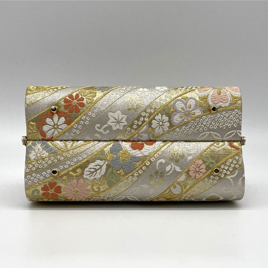 （新古品）草履バッグセット フォーマル Aランク 吉祥文様 帯地 Lサイズ 金系 1133000463421