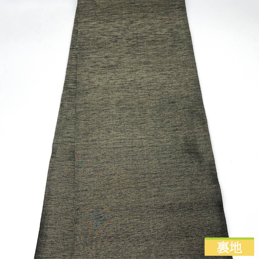 袋帯 正絹 花唐草 丸に花 横段 帯丈446cm Aランク 六通 カジュアル グラデーション系 1123012423399