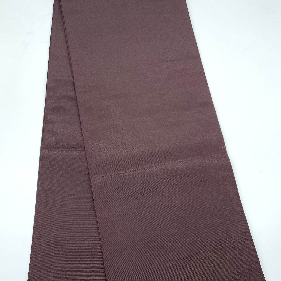 袋帯 阿仙茶色（あせんちゃいろ） 抽象模様 帯丈420cm 正絹 Aランク ポイント柄 カジュアル 茶系 1123005963314