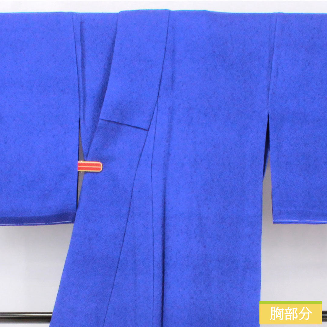 リサイクル着物】色無地 正絹 身丈160cm 裄丈65cm 桔梗色（ききょう