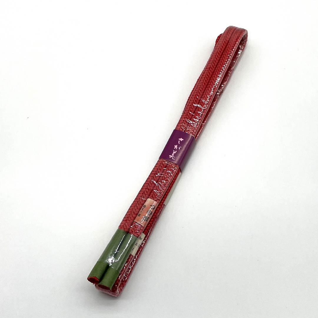 （新古品） 帯締め・帯揚げセット 正絹 NEWランク 赤紅色（あかべにいろ） 草木染め 長さ約159cm 幅約1cm カジュアル 赤系 1141000241312