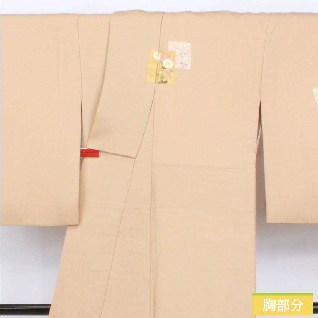 リサイクル着物】訪問着 正絹 Aランク 袷 身丈157cm 裄丈64.5cm 胡桃色