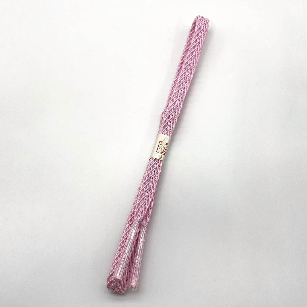 （新古品） 帯締め・帯揚げセット 正絹 NEWランク 唐棣色（にわうめいろ） 薄桜色（うすさくらいろ） 夏物 絞り 長さ約162cm 幅約1.4cm カジュアル ピンク系 1141000271313