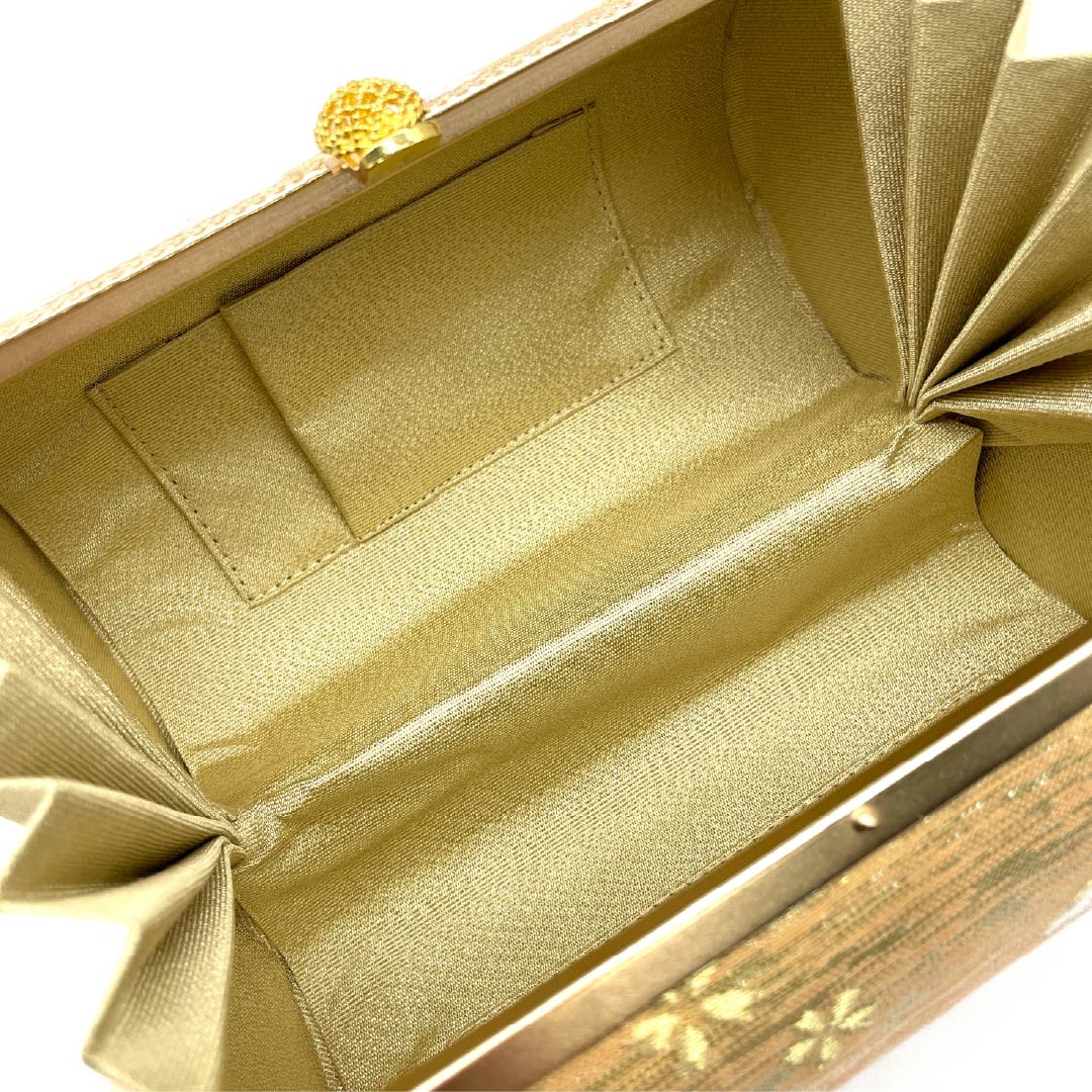 和装バック フォーマル 朱華色（はねずいろ） 振袖用 桜 古典柄 橙系 Aランク 113900038326