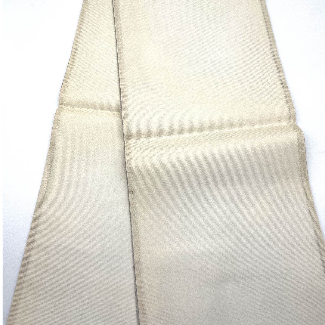 袋帯 白銅色（はくどういろ） 夏帯 四角 花びら 抽象模様 帯丈436cm 正絹 Aランク 六通 フォーマル グレー系 1123007313322