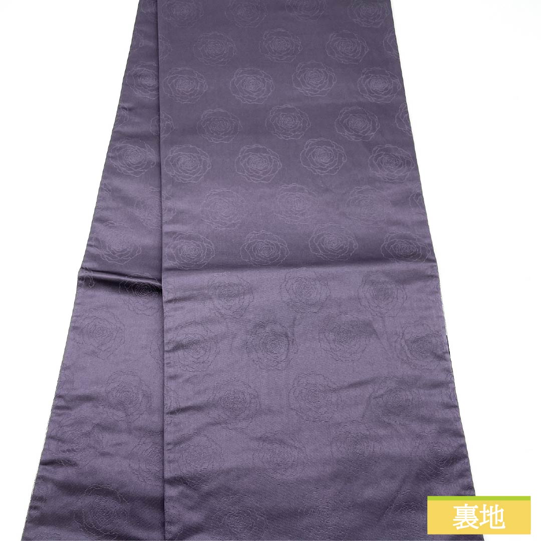 Pure silk obi by Ikki Kusano, Tsujiume Kigyoten, thick gold leaf, sail, 436cm long, S rank, six-fold, semi-formal, black, 1123014732310