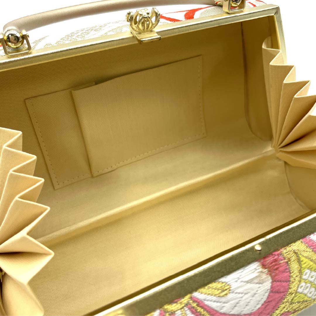 和装バック フォーマル 蟹鳥染色（かにとりぞめいろ） 振袖用 花柄 古典柄 水色系 Ａランク 113900052324