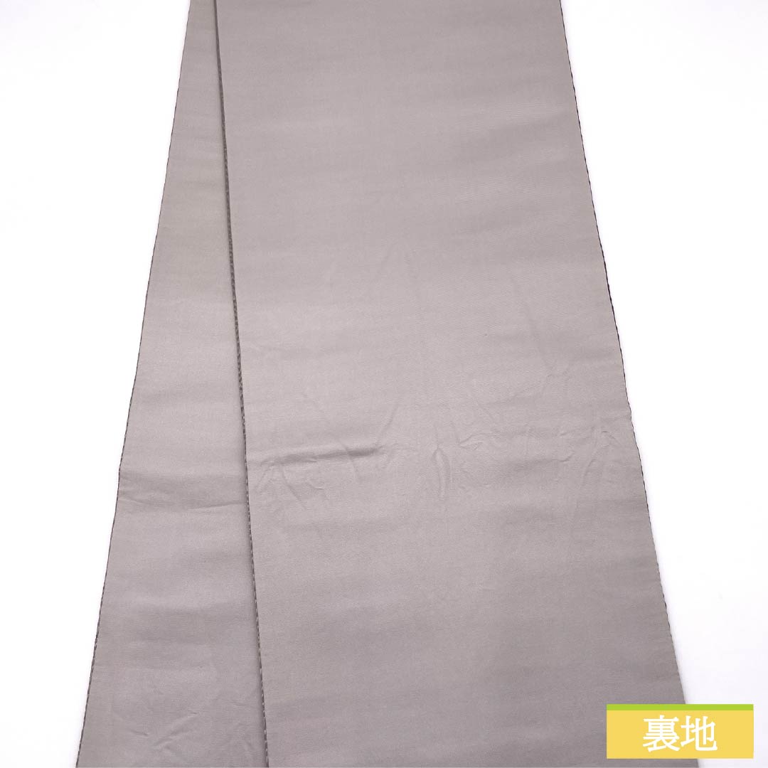 袋帯 正絹 抽象模様 帯丈456cm Sランク 全通 セミフォーマル モノトーン 1123014782427