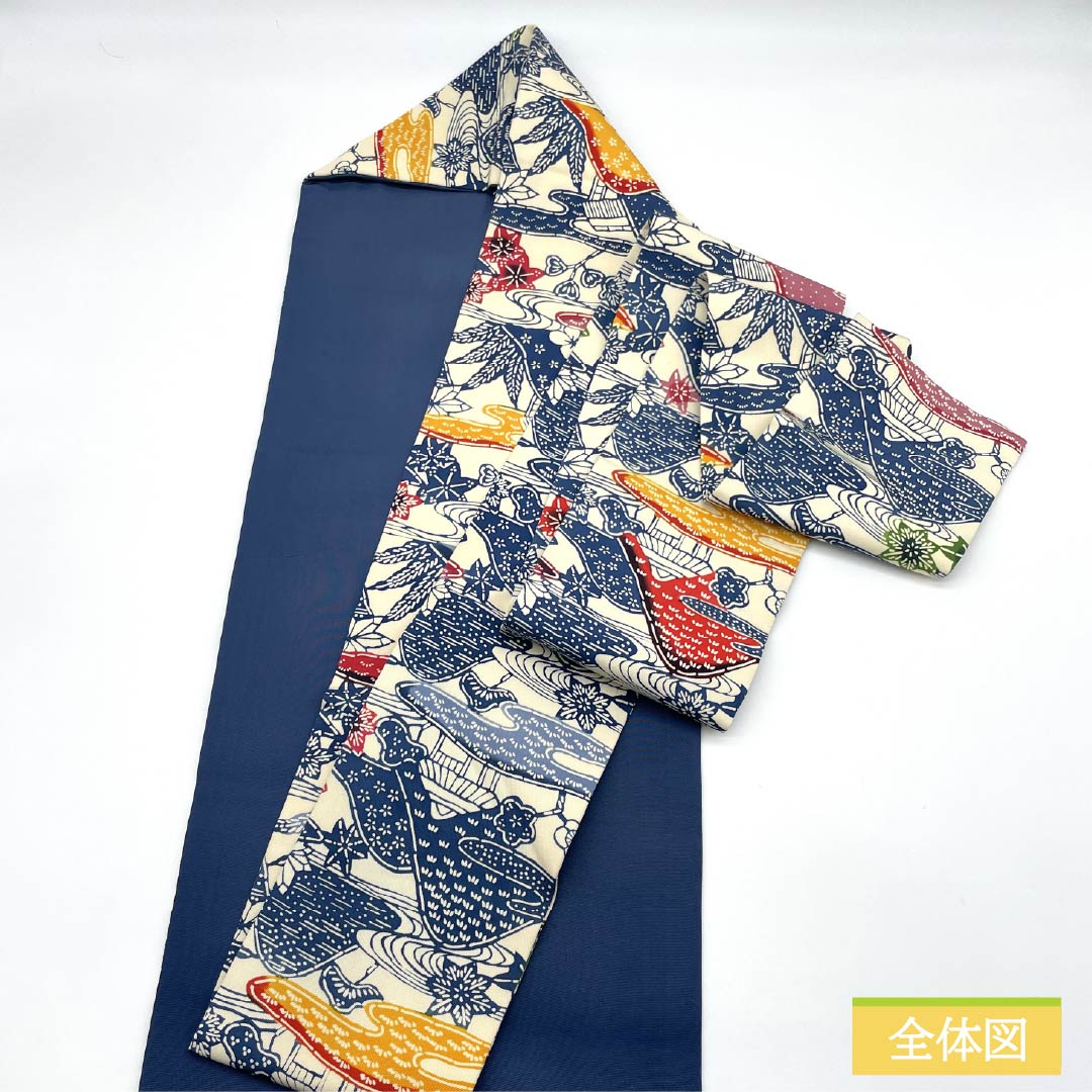 Nagoya Obi, Pure Silk, Grade A, White, Shiose, Kyoto Bingata, Toyama, Length 358cm, Full Length, Casual, White, Item Number 1124009203311, Nagoya Style