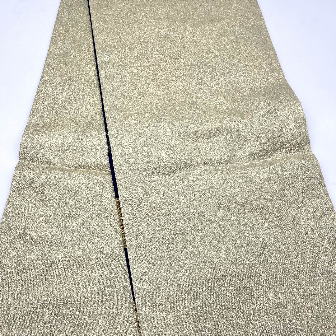 袋帯 金色 振袖用 市松 帯丈448cm 正絹 Sランク 六通 フォーマル 金系 1123006302321