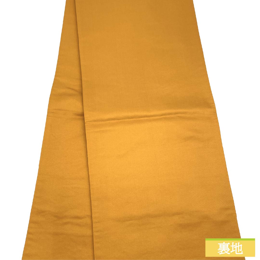(Kyobukuro obi) Nagoya obi, genuine silk, A rank, fox color (light brown), Kyobukuro obi, abstract pattern, obi length 370cm, Rokutsu, semi-formal, brown family, 1124011363314, open tailoring