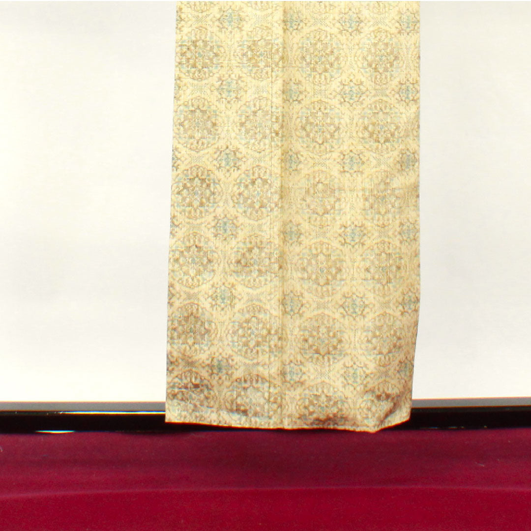 Tsumugi, Length 156cm, Sleeve length 62cm, Unused, Comes with basting thread, Tokyo white-brown, Abstract pattern, Pure silk, S rank, Awase, Cream color, 1116002252315