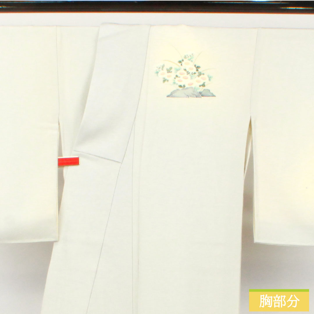 訪問着 正絹 袷 身丈168.5cm 裄丈68cm 銀白色（ぎんはくしょく） 加賀友禅 茶屋辻模様 作家物 Aランク グレー系 1112004743522