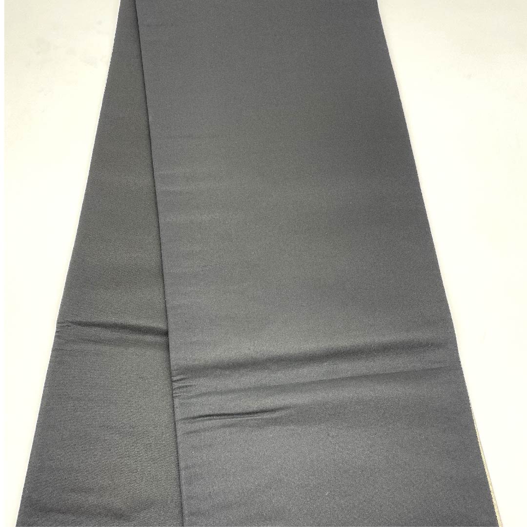 （未仕立）袋帯 紀州茶色（きしゅうちゃいろ） 紫式部 扇 一蔵 帯丈462cm 正絹 Aランク 六通 フォーマル グレー系 1123007943422