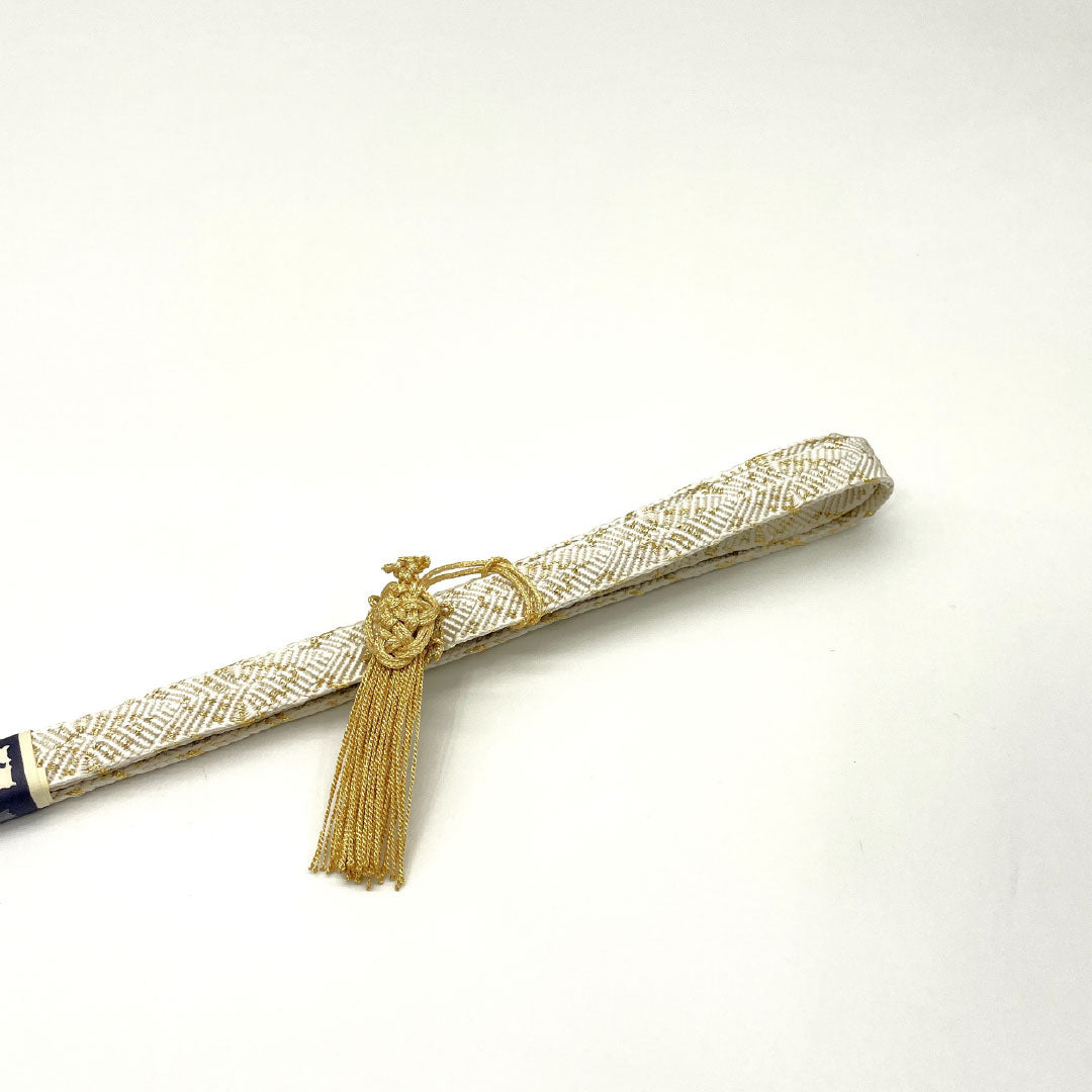 （新古品） 帯締め・帯揚げセット 正絹 NEWランク 白色（しろいろ） 留袖用 古典柄 扇 長さ約160cm 幅約1.7cm フォーマル 白系 1141000431311