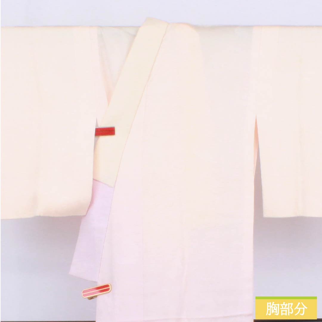 長襦袢 正絹 Sランク 身丈125.5cm 裄丈61.5cm 単衣 乙女色（おとめいろ） 白藤色（しらふじいろ） ちりめん地 梅 グラデーション系 1129000812399