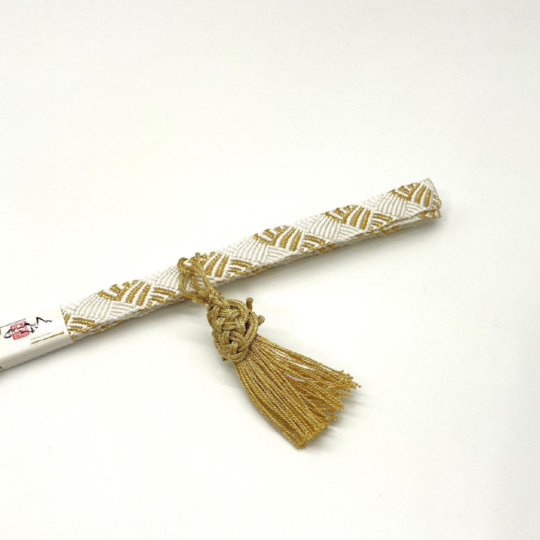 （新古品） 帯締め・帯揚げセット 正絹 Bランク 白色（しろいろ） 乳白色（にゅうはくしょく） 留袖用 古典柄 長さ約160cm 幅約1.6cm フォーマル 白系 1141000444311