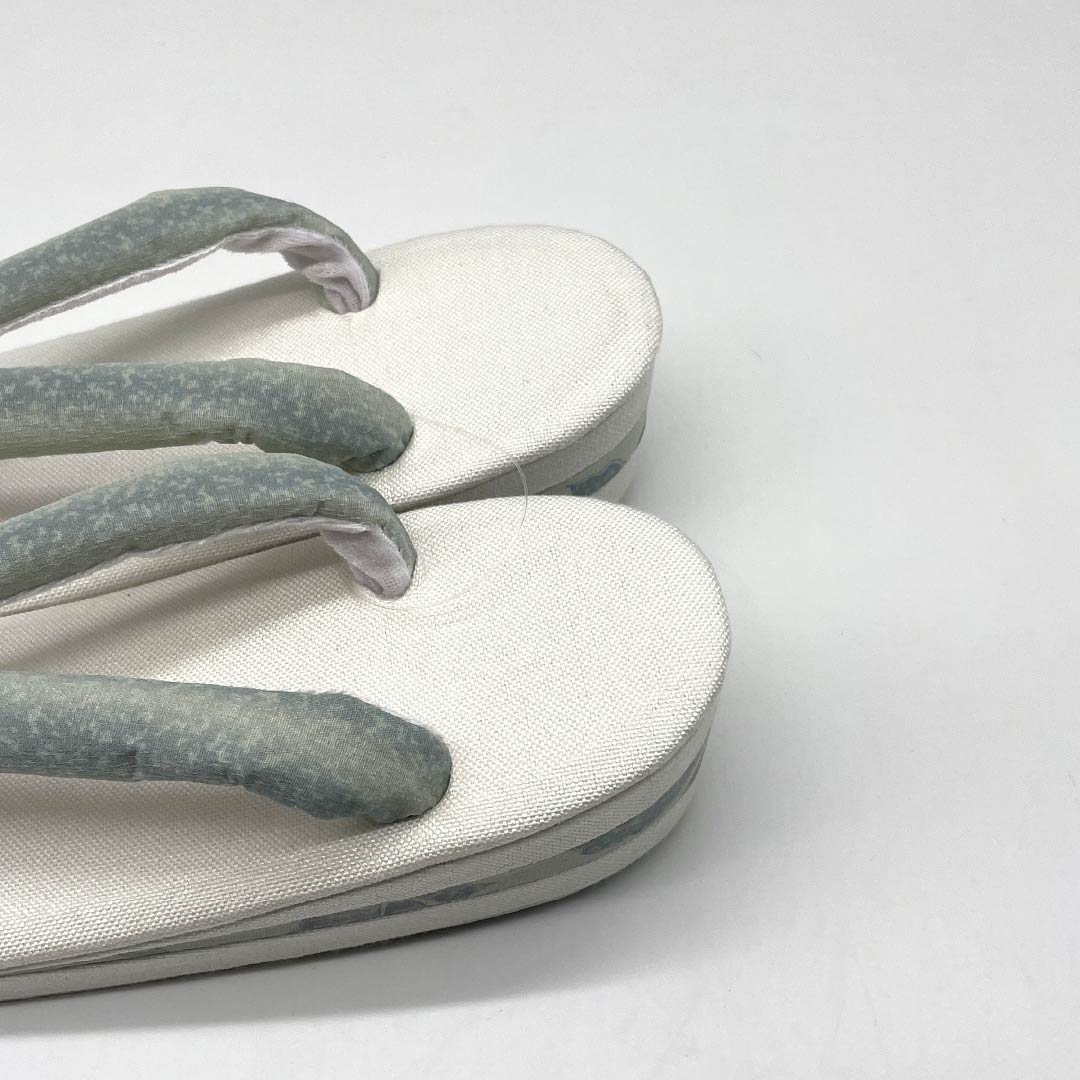 （新品）草履 亜麻 NEWランク 夏草履 亜麻草履 日本製 夏用 長さ24cm Lサイズ 白系 1122001601411