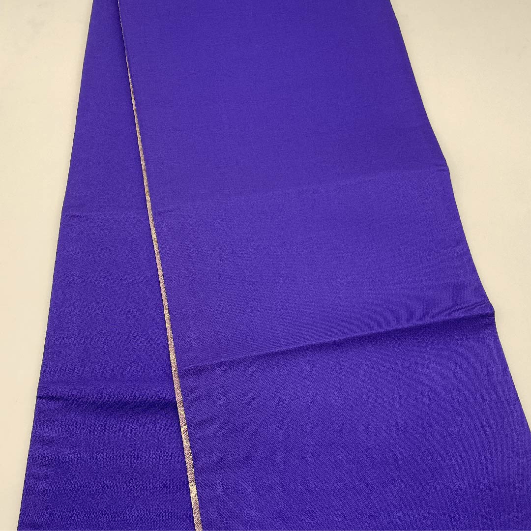 袋帯 藍色鳩羽色（あいいろはとばいろ） 辻ヶ花 ふくれ織 帯丈448cm 正絹 Aランク ポイント柄 フォーマル 紫系 1123005763320