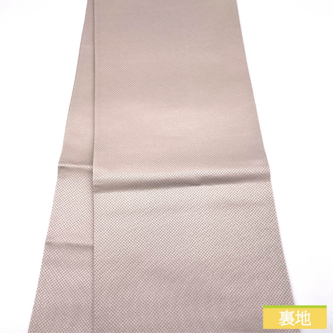 袋帯 正絹 Sランク 薄桜色（うすざくらいろ） 華文 丸に古典柄 帯丈452cm 六通 セミフォーマル ピンク系 1123015322413