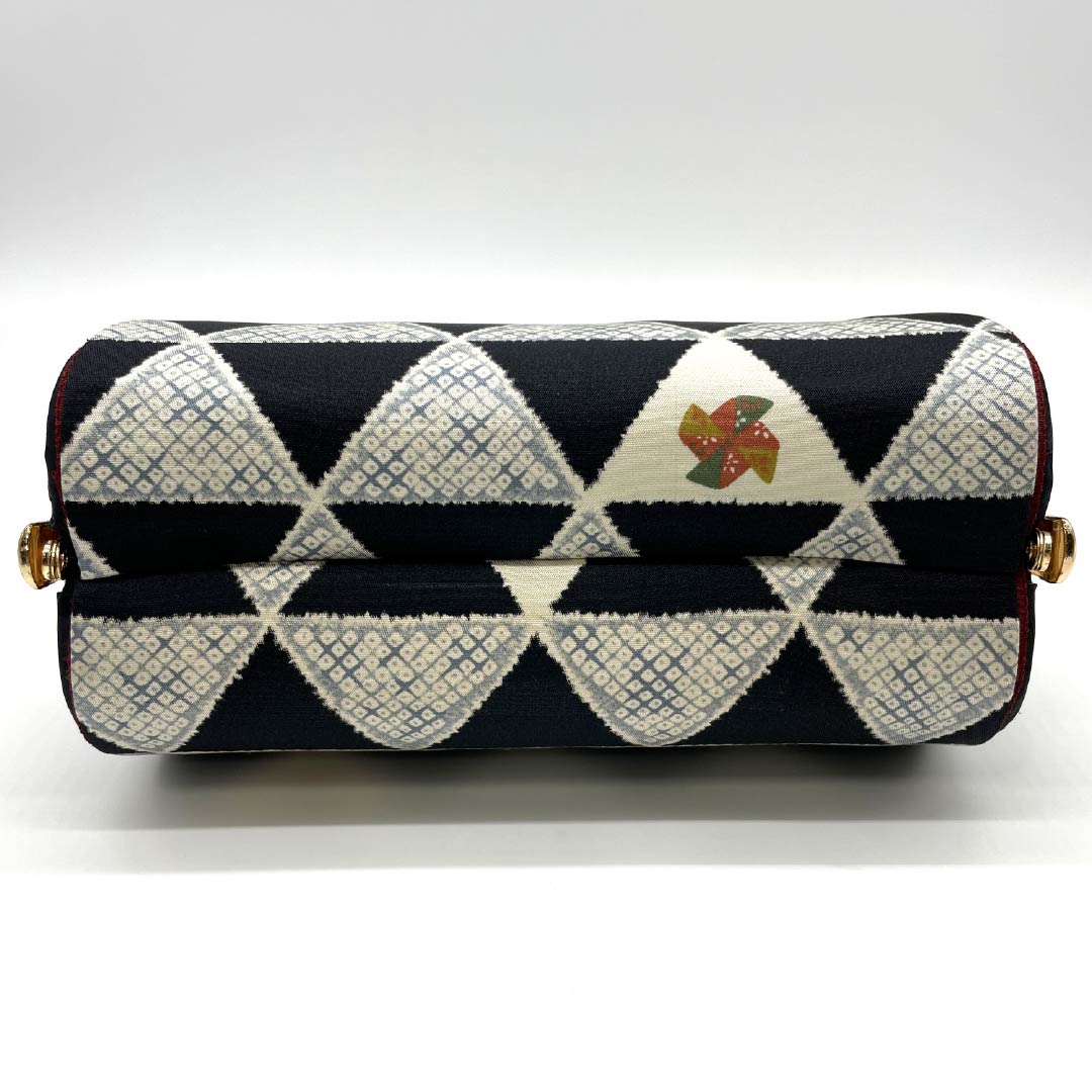 和装バック カジュアル 黒色（くろいろ） 鱗 だるま 風車 黒系 NEWランク 113900034110