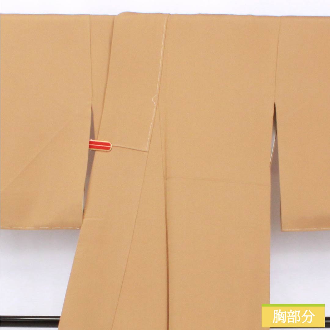 Iro-tomesode (colored formal kimono) made of pure silk, S rank, length 157.5cm, sleeve length 63cm, lined, clove-colored, with one crest, a circle with a hawk feather motif, floral motifs, Scotchgard, and brown accents. Product code: 1111002022314